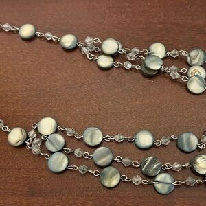 Elegant Silver and Gray Women's Necklace